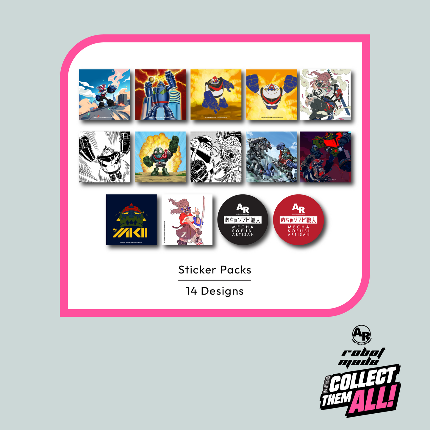 AR Stickers Packs (Set of 14)