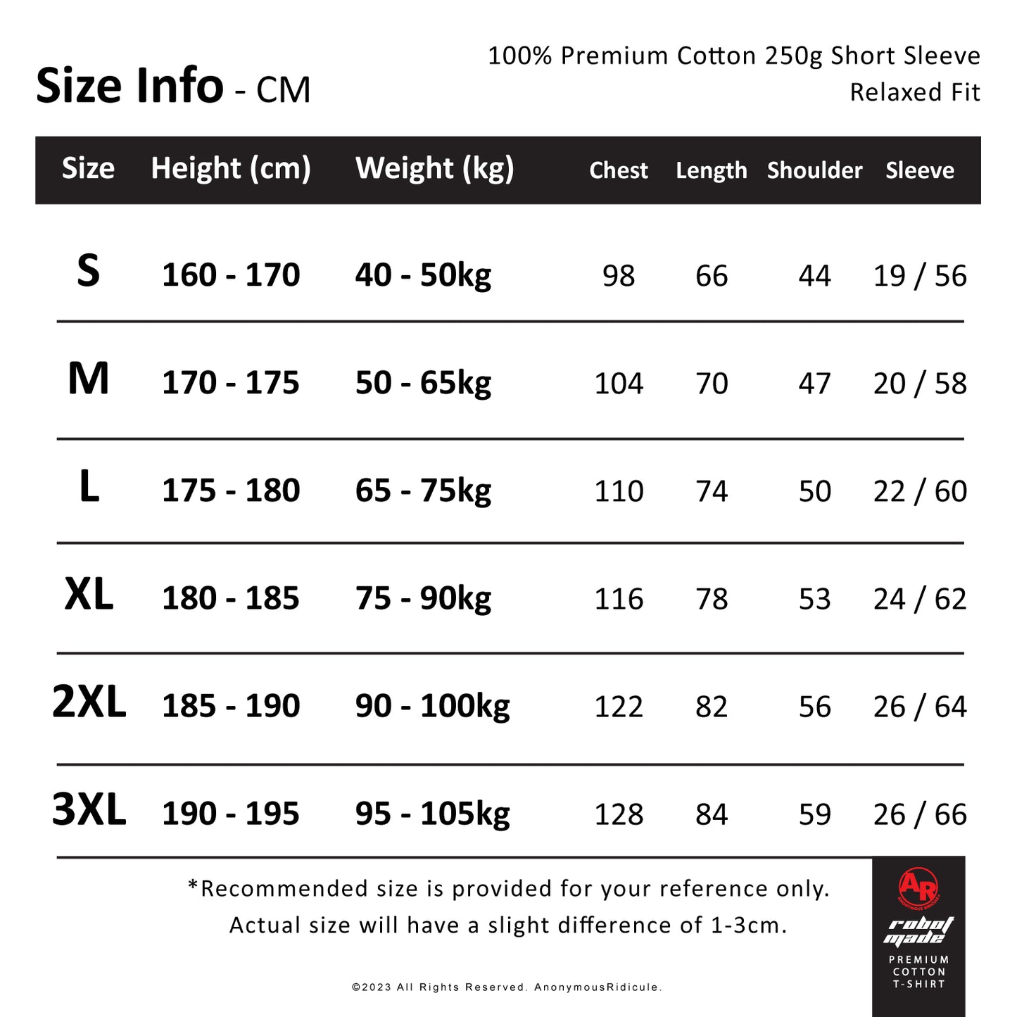 AR Premium Grade T-Shirt - Black